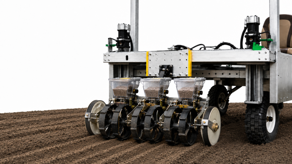 AI image of a robotic seeder.